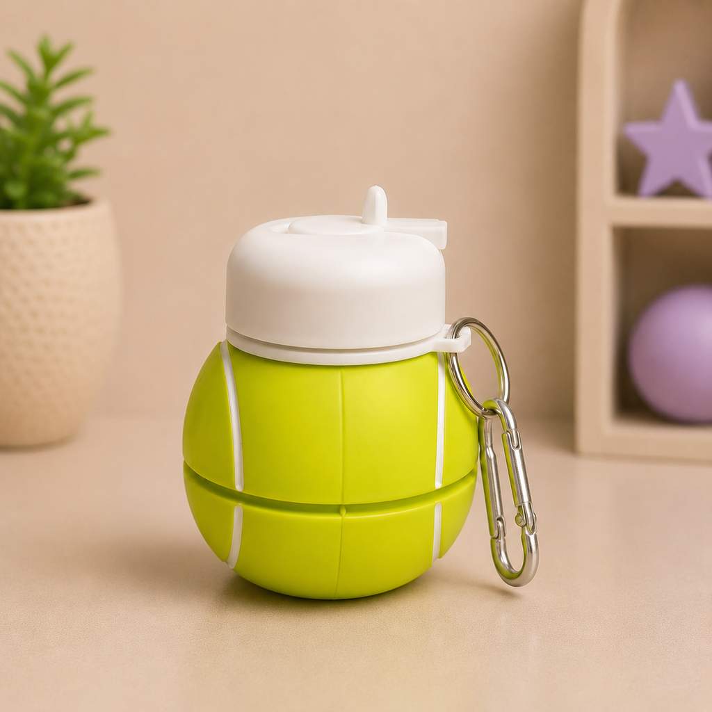 Tennis Ball Pop-Up Water Bottle for Kids